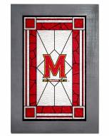Maryland Terrapins Stained Glass with Frame