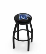 Memphis Tigers Black Swivel Bar Stool with Accent Ring