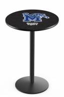 Memphis Tigers Black Wrinkle Bar Table with Round Base