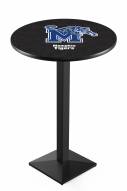 Memphis Tigers Black Wrinkle Pub Table with Square Base