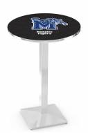 Memphis Tigers Chrome Bar Table with Square Base