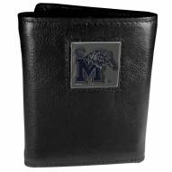 Memphis Tigers Deluxe Leather Tri-fold Wallet in Gift Box