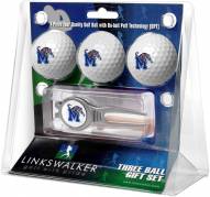 Memphis Tigers Golf Ball Gift Pack with Kool Tool