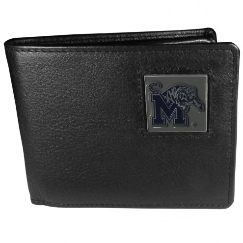 Memphis Tigers Leather Bi-fold Wallet in Gift Box