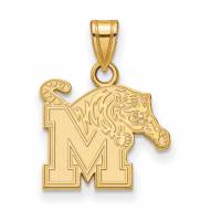 Memphis Tigers NCAA Sterling Silver Gold Plated Small Pendant