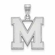 Memphis Tigers Sterling Silver Large Pendant