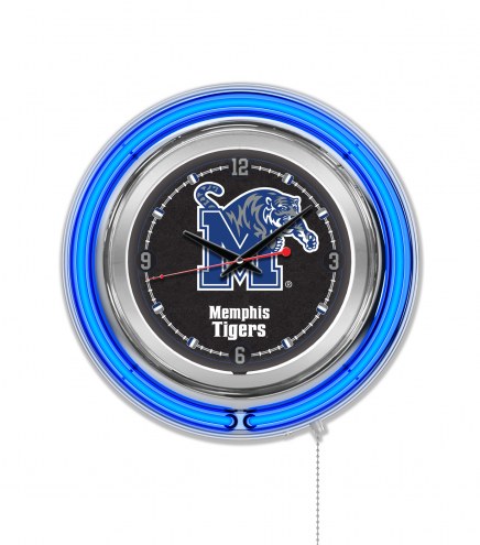 Memphis Tigers Neon Clock