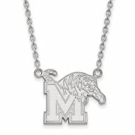 Memphis Tigers Sterling Silver Large Pendant Necklace