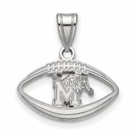 Memphis Tigers Sterling Silver Football Pendant