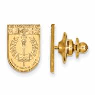 Memphis Tigers Sterling Silver Gold Plated Crest Lapel Pin