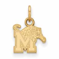 Memphis Tigers Sterling Silver Gold Plated Extra Small Pendant