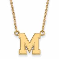 Memphis Tigers Sterling Silver Gold Plated Small Pendant Necklace
