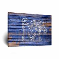 Memphis Tigers Weathered Canvas Wall Art