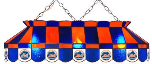 New York Mets MLB Team 40&quot; Rectangular Stained Glass Shade