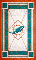 Miami Dolphins 11" x 19" Stained Glass Sign