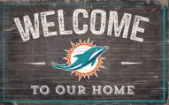 Miami Dolphins 11" x 19" Welcome to Our Home Sign