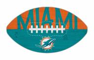 Miami Dolphins 12" Football Cutout Sign