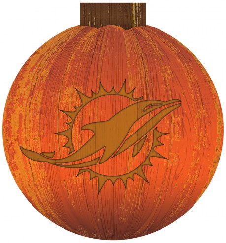 Miami Dolphins 12&quot; Halloween Pumpkin Sign