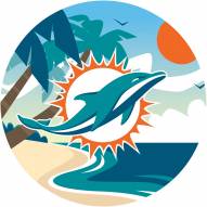 Miami Dolphins 12" Landscape Circle Sign