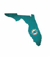 Miami Dolphins 12" Team Color Logo State Sign
