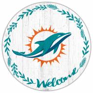 Miami Dolphins 12" Welcome Circle Sign