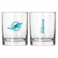 Miami Dolphins 14 oz. Gameday Rocks Glass
