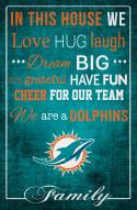Miami Dolphins 17" x 26" In This House Sign