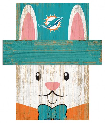 Miami Dolphins 19&quot; x 16&quot; Easter Bunny Head