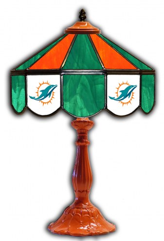 Miami Dolphins 21&quot; Glass Table Lamp