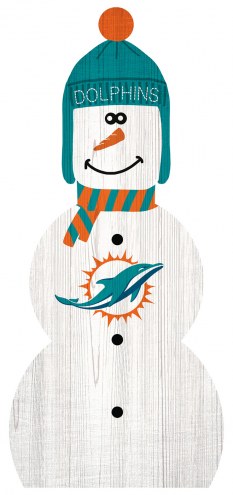 Miami Dolphins 31&quot; Snowman Leaner