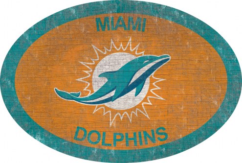 Miami Dolphins 46&quot; Team Color Oval Sign