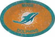 Miami Dolphins 46" Team Color Oval Sign