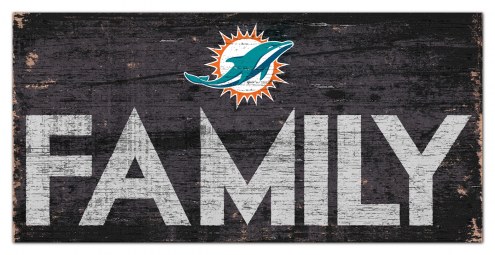 Miami Dolphins 6&quot; x 12&quot; Family Sign
