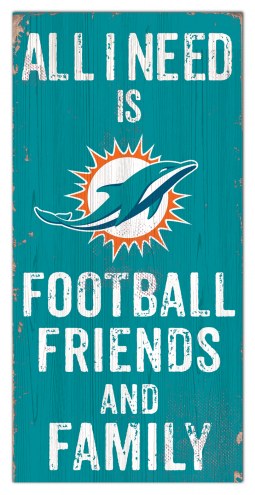 Miami Dolphins 6&quot; x 12&quot; Friends & Family Sign