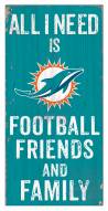 Miami Dolphins 6" x 12" Friends & Family Sign