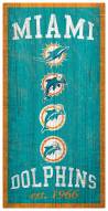 Miami Dolphins 6" x 12" Heritage Sign