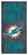 Miami Dolphins 6" x 12" Home Sweet Home Sign