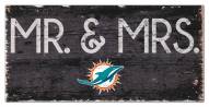 Miami Dolphins 6" x 12" Mr. & Mrs. Sign