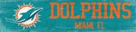 Miami Dolphins 6" x 24" Team Name Sign