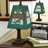 Miami Dolphins Art Glass Table Lamp