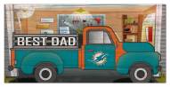 Miami Dolphins Best Dad Truck 6" x 12" Sign