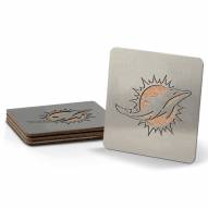 Miami Dolphins Boasters Stainless Steel Coasters - Set of 4