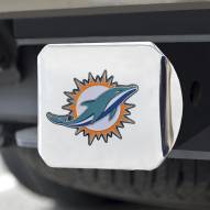 Miami Dolphins Chrome Color Hitch Cover