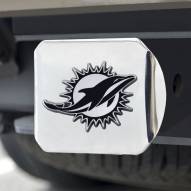 Miami Dolphins Chrome Metal Hitch Cover