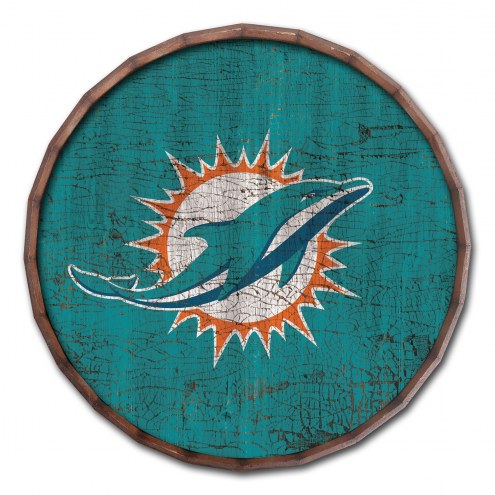 Miami Dolphins Cracked Color 16&quot; Barrel Top