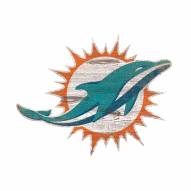 Miami Dolphins Distressed Logo Cutout Sign