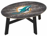 Miami Dolphins Distressed Wood Coffee Table