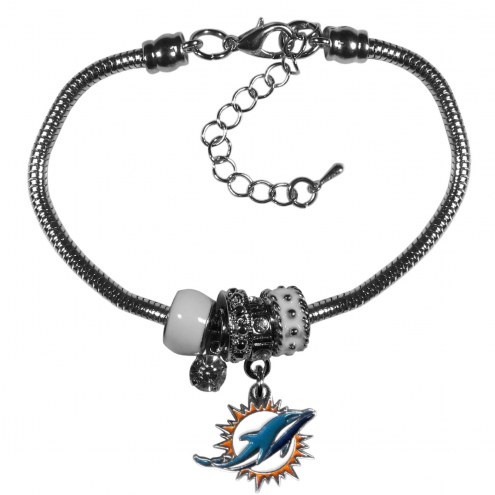 Miami Dolphins Euro Bead Bracelet