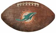 Miami Dolphins Football Shaped Sign