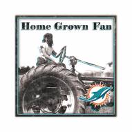 Miami Dolphins Home Grown 10" x 10" Sign